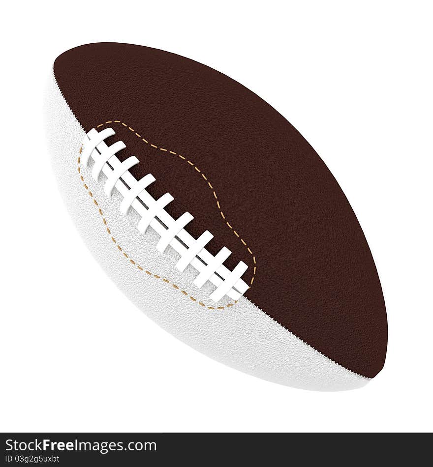 An american football isolated on a white background