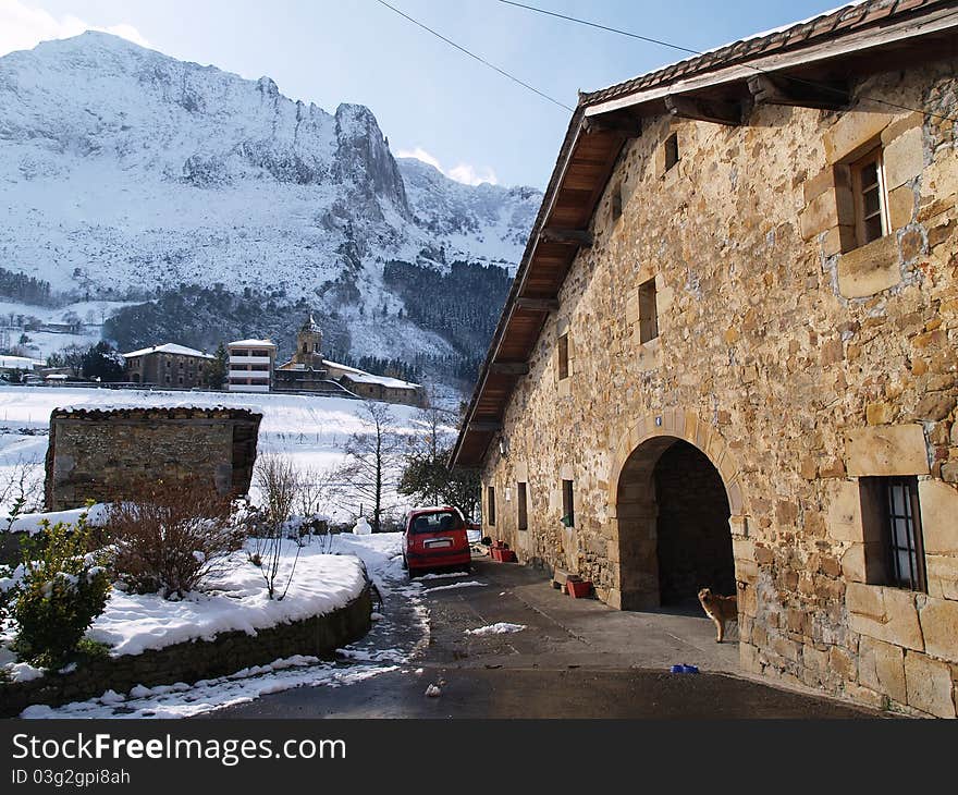 Typical Basque country farmhouse