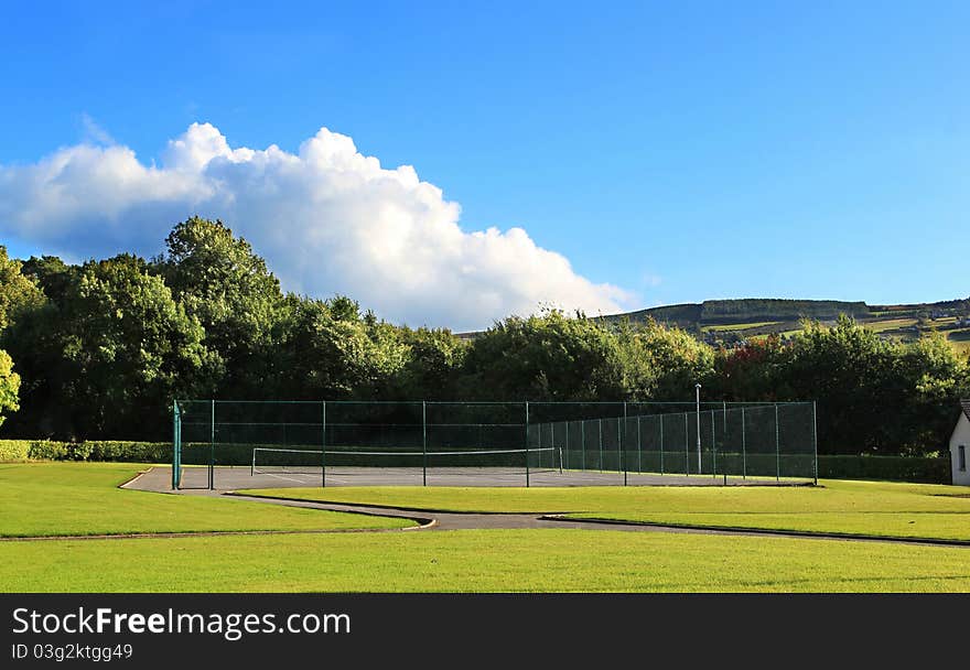 A tennis court