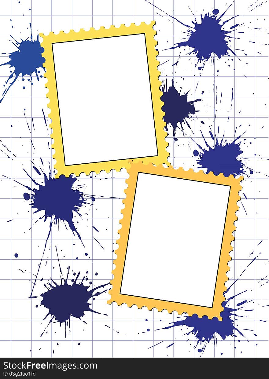 Vector Postage Stamps Frame Pattern