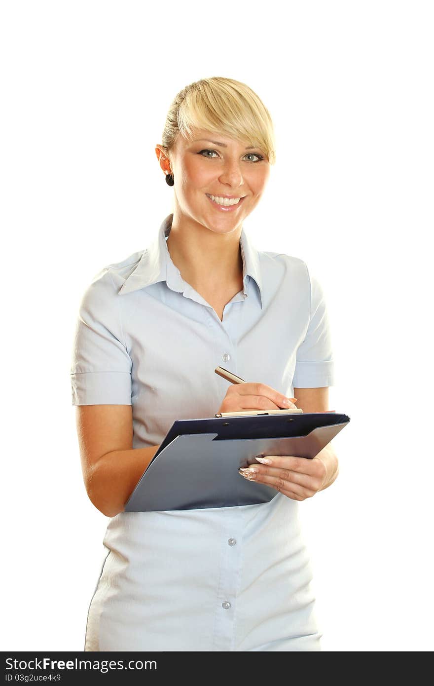 Closeup of an attractive young woman doctor with a smile. Closeup of an attractive young woman doctor with a smile