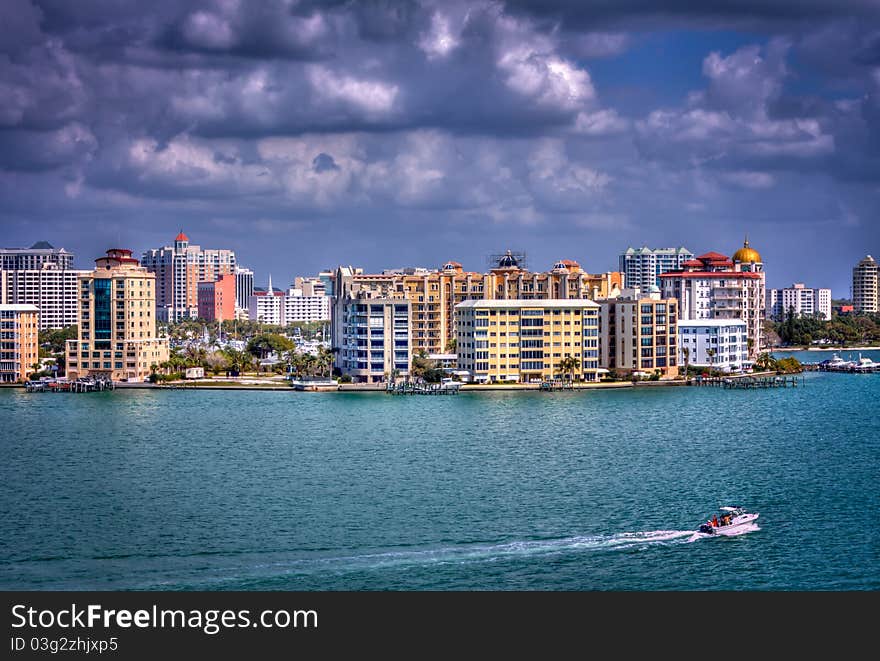 Awesome sky & water in St Armands Florida. Awesome sky & water in St Armands Florida