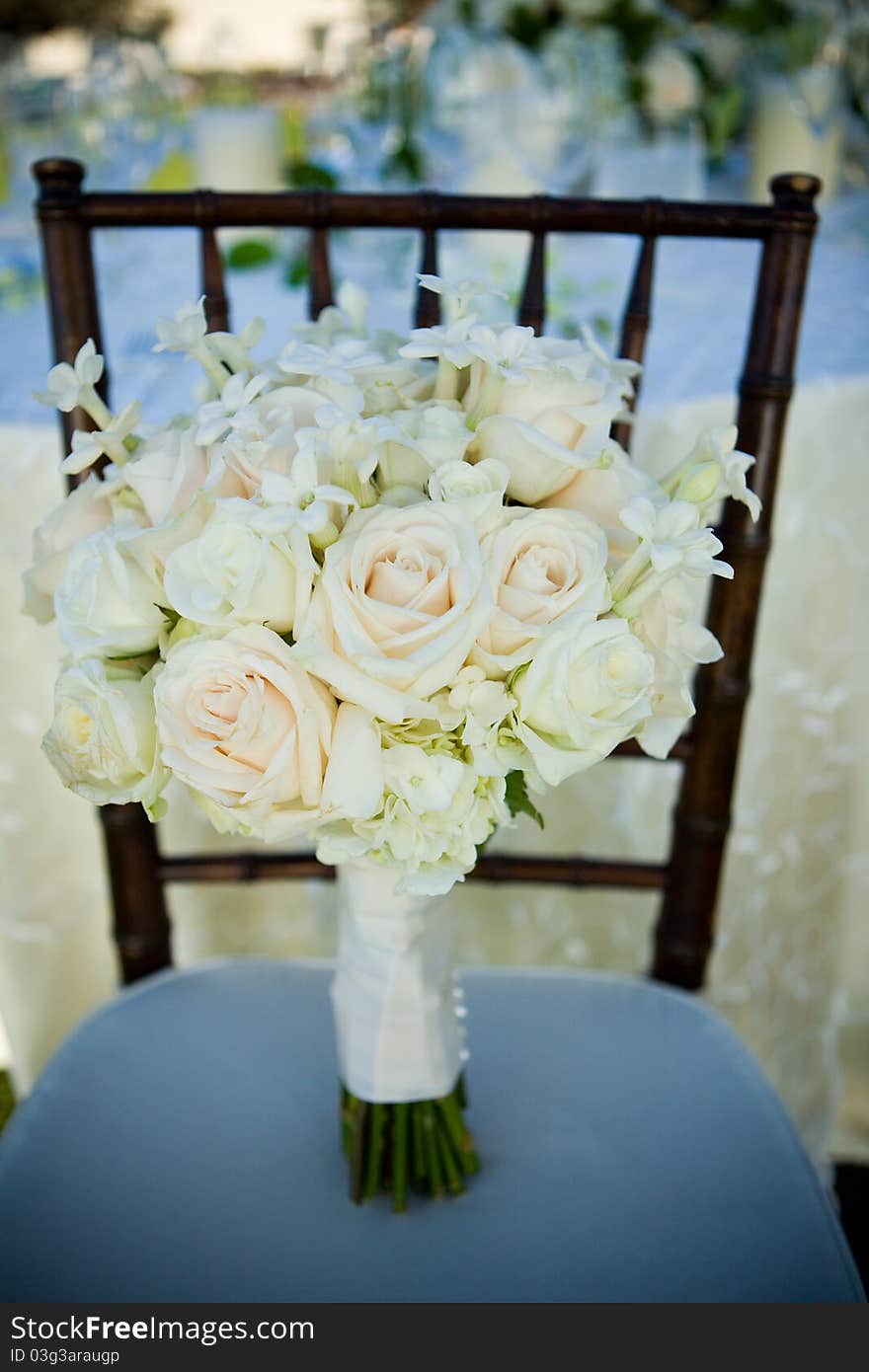 A beautiful bouquet of wedding flowers