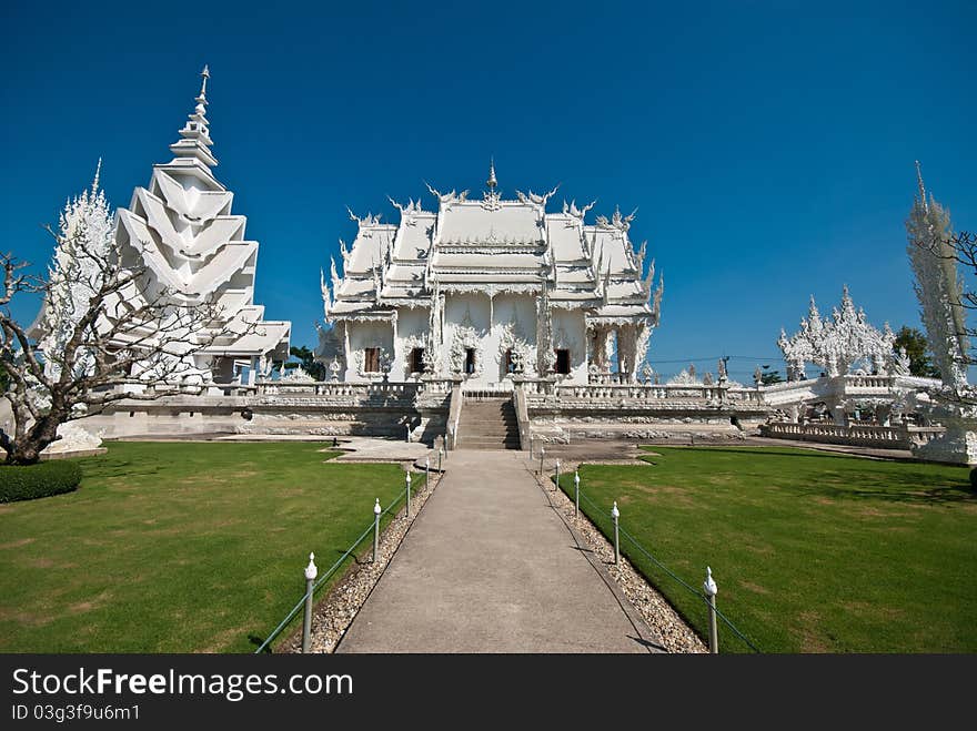 Very famous thai temple in nice composition