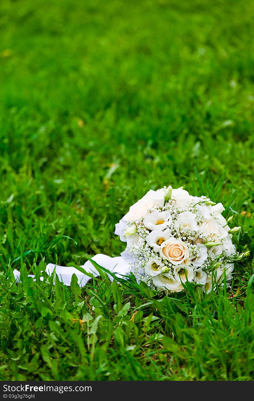 Close up of wedding bouquet