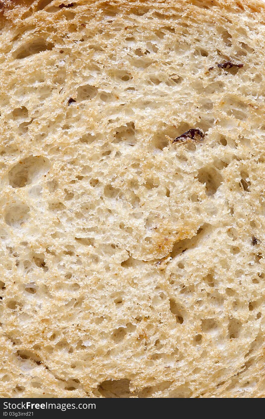 A brown bread background on