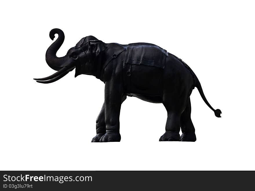 Realistic elephant sculpture