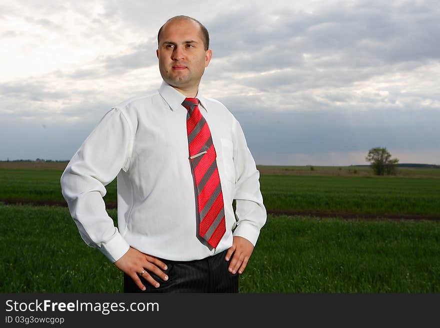 Businessmen and nature