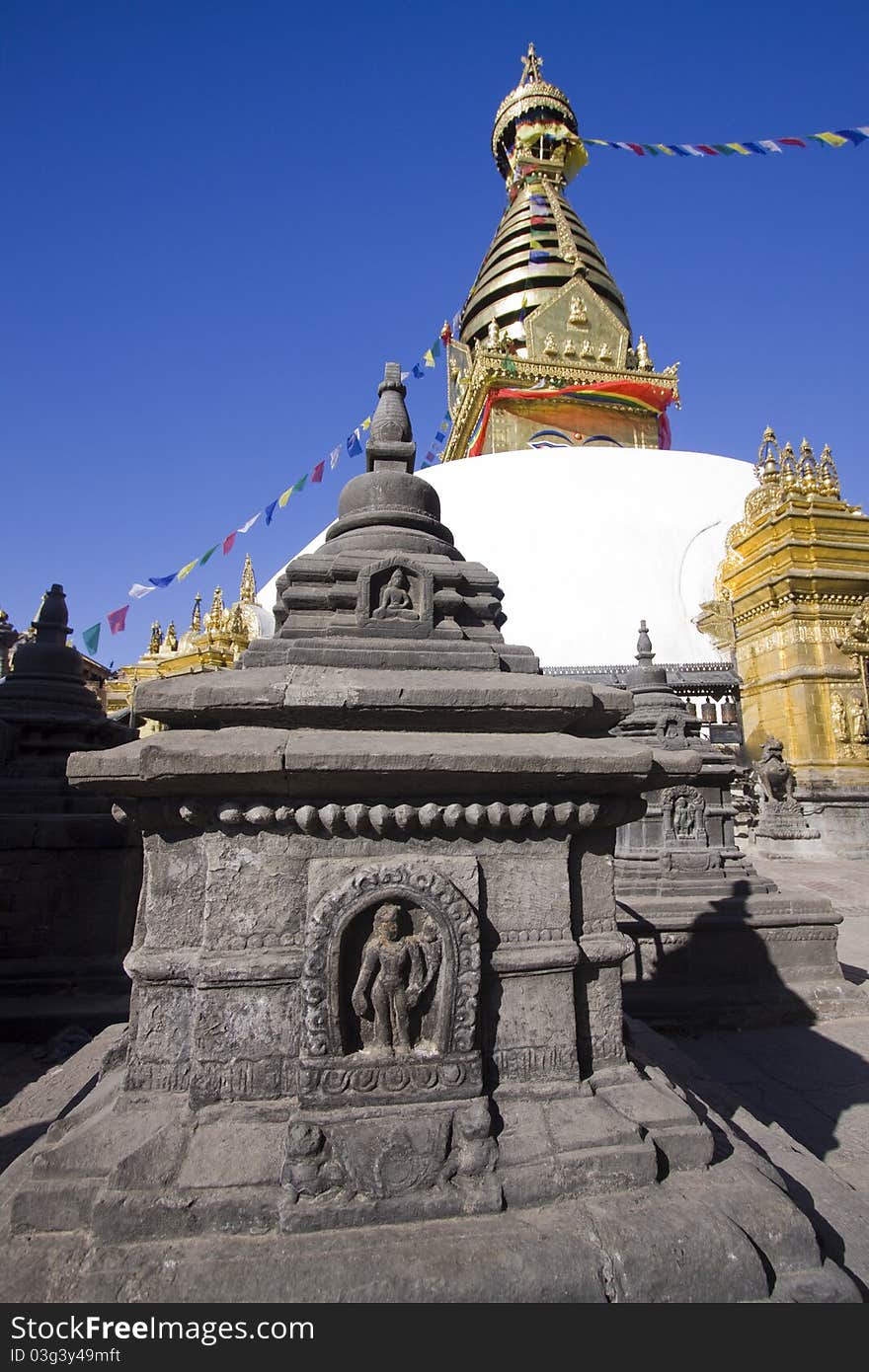 Monkey temple kathmandu nepal exterior