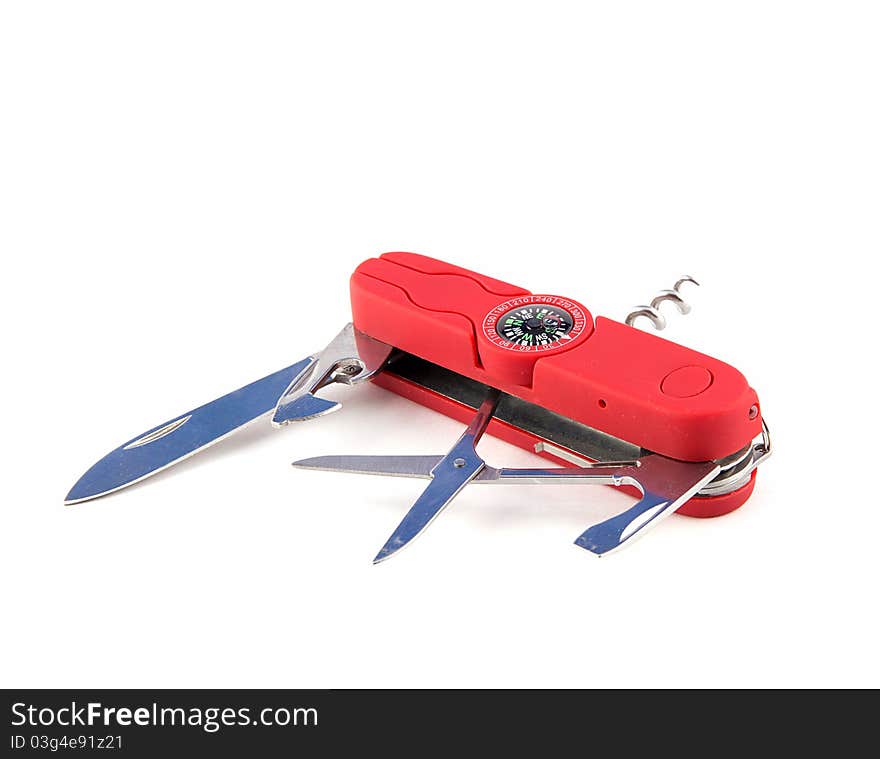 Universal penknife with a large number of tools. Universal penknife with a large number of tools