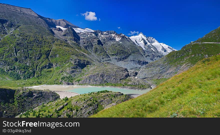 Panorama Dam Wall Of Kaprun Power Plant, Austria