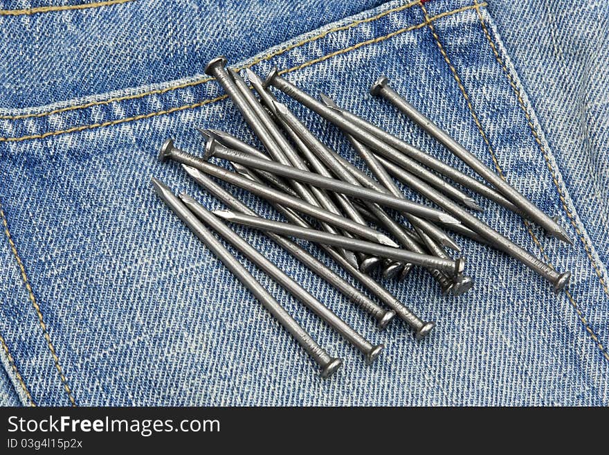 Nails on jeans