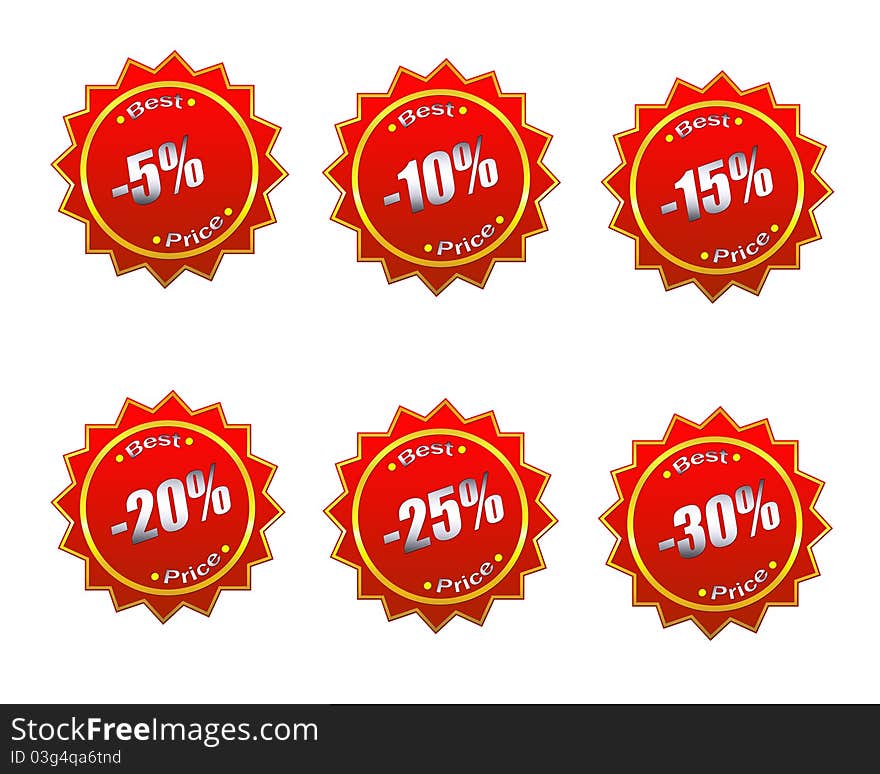 Best price,discount red icon