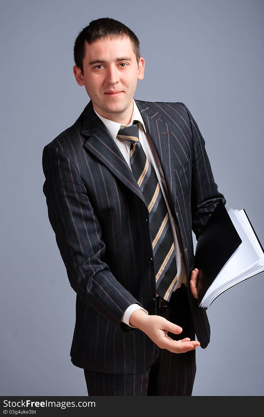 Businessman portrait in a jacket and tie