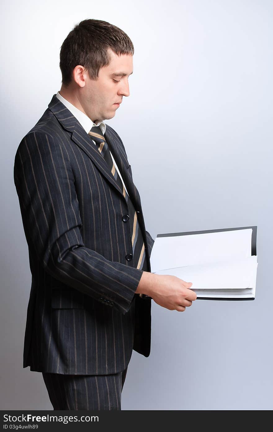 Businessman portrait in a jacket and tie