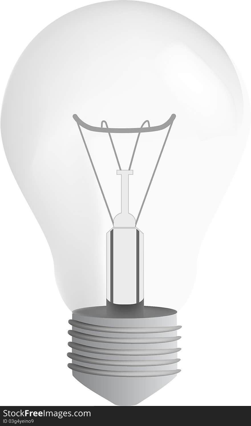 Illustration of light bulb glow-lamp.