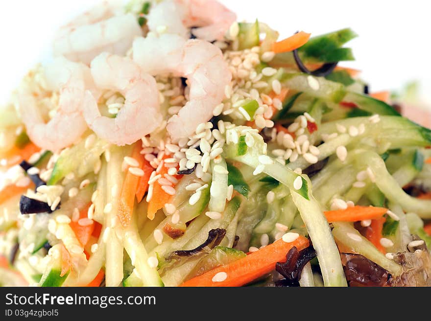 Vegetable Salad With Shrimp