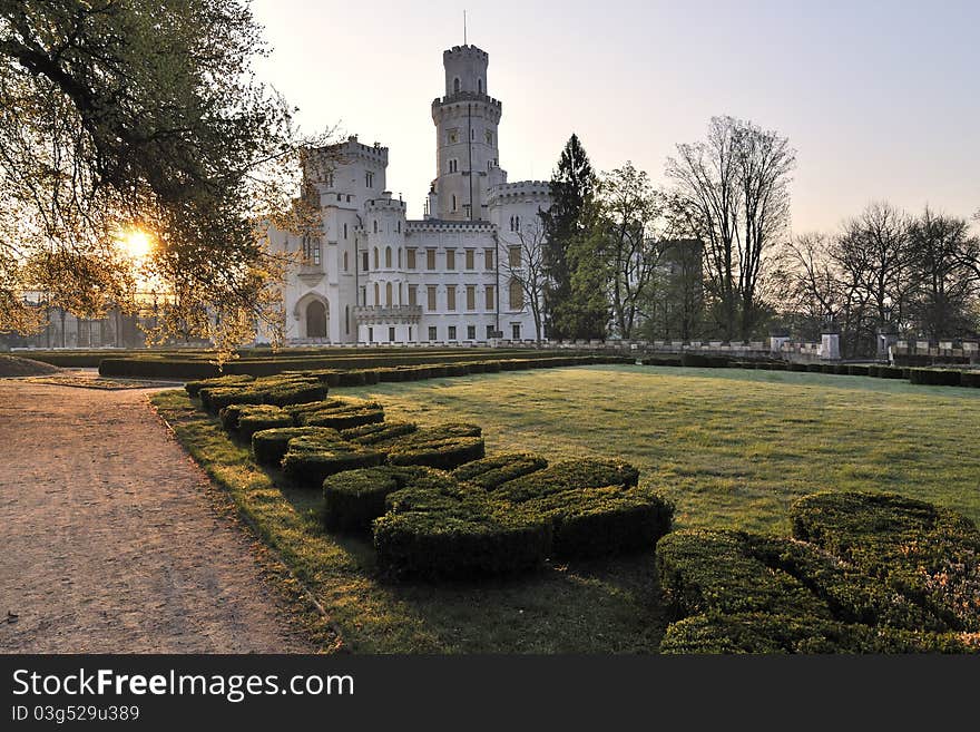 Castle Hluboka nad Vltavou in the Czech Republic