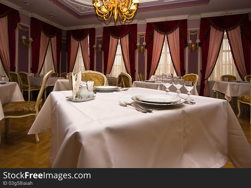 Classic style interior of restaurant. Classic style interior of restaurant