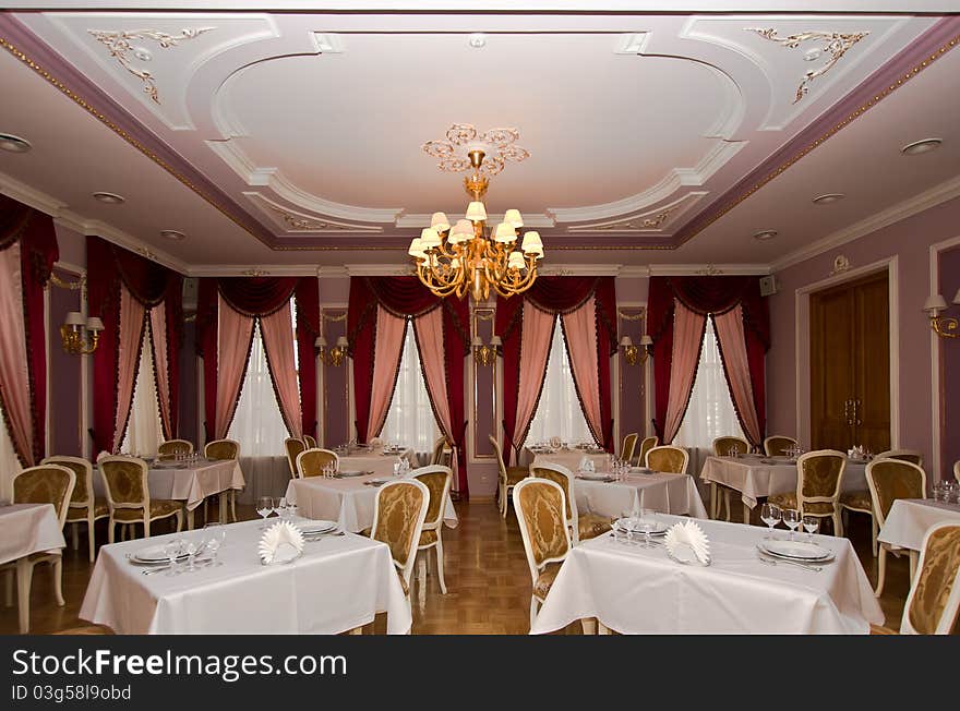 Classic interior of restaurant