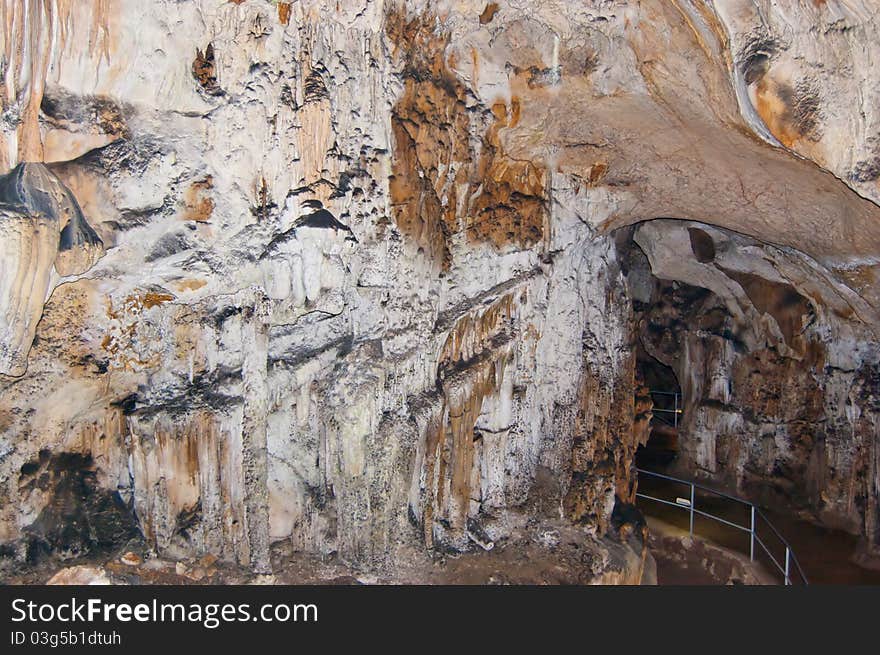 Wall in a cave