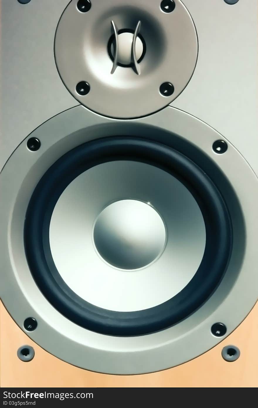 A modern loudspeaker for home cinemas.