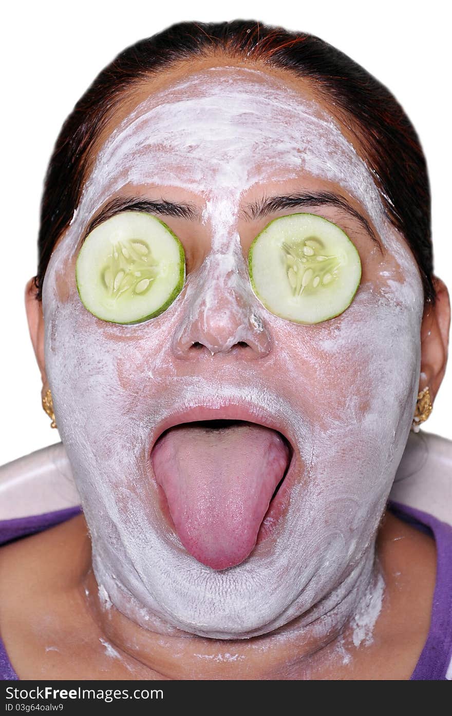 Cucumber face pack