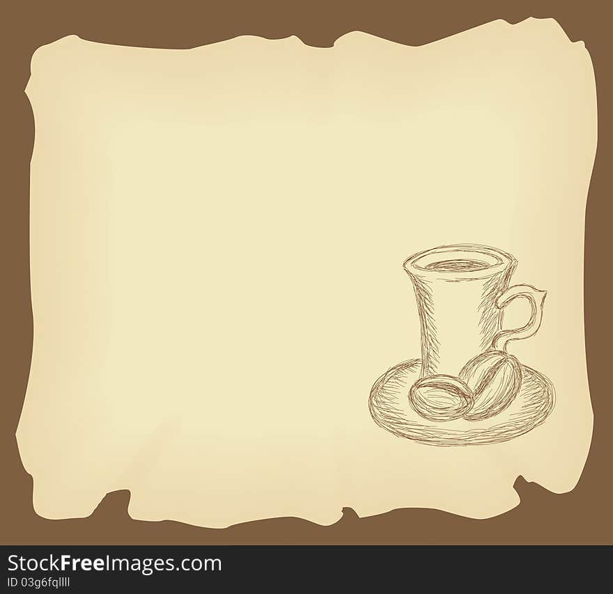 Coffe cup on background