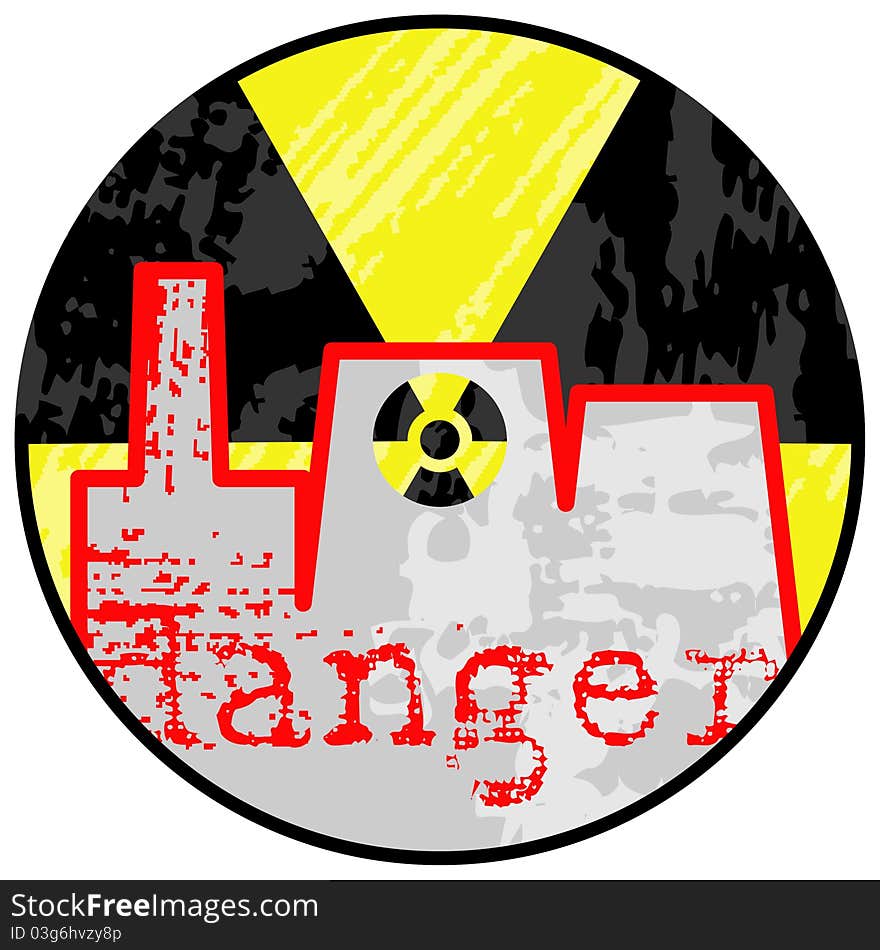 Abstract background with prevention of nuclear danger.