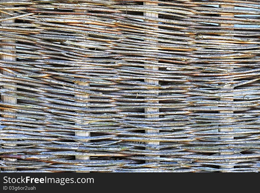 Laced wicker basket background format-filling