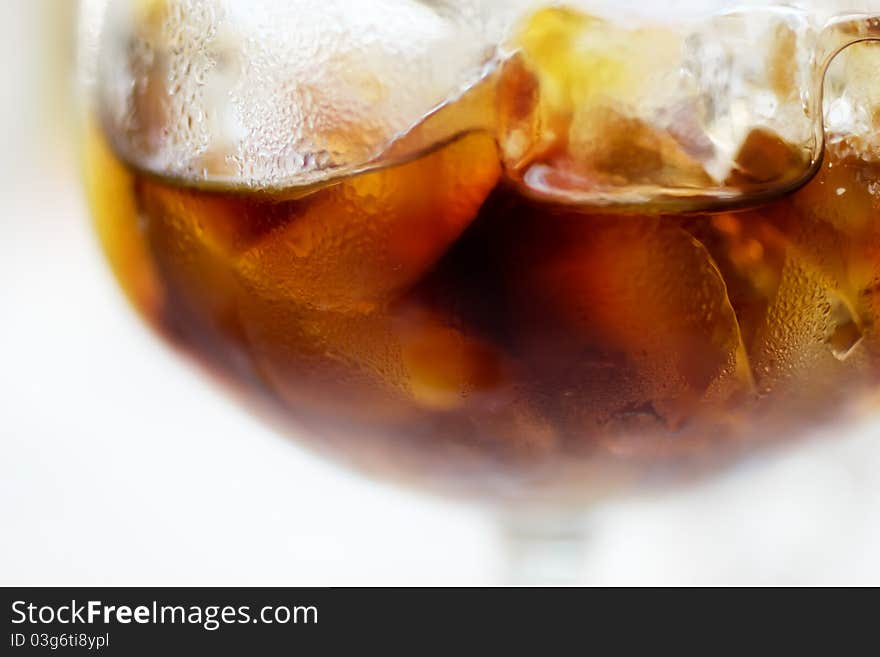 Abstract image of a cold drink with ice. Abstract image of a cold drink with ice