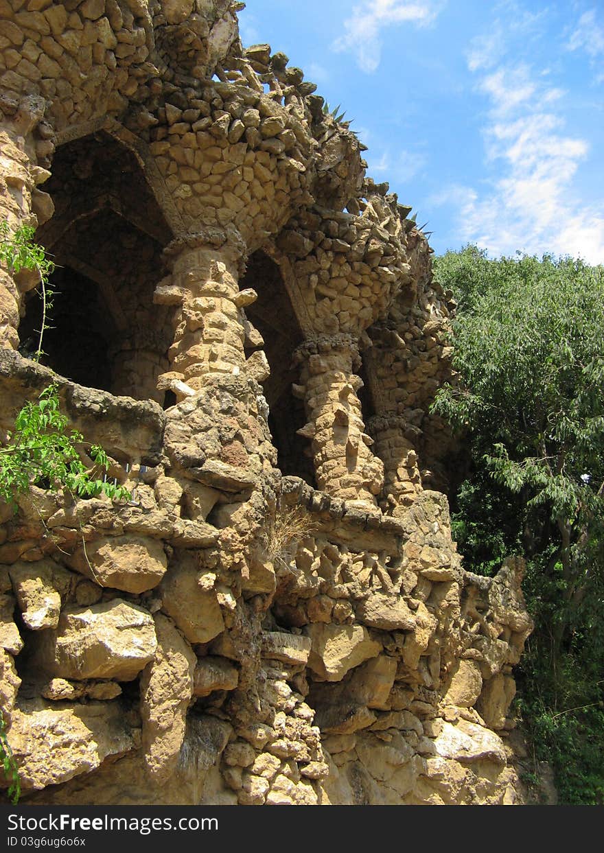 Park Guell architect Gaudi in Barcelona, Spain