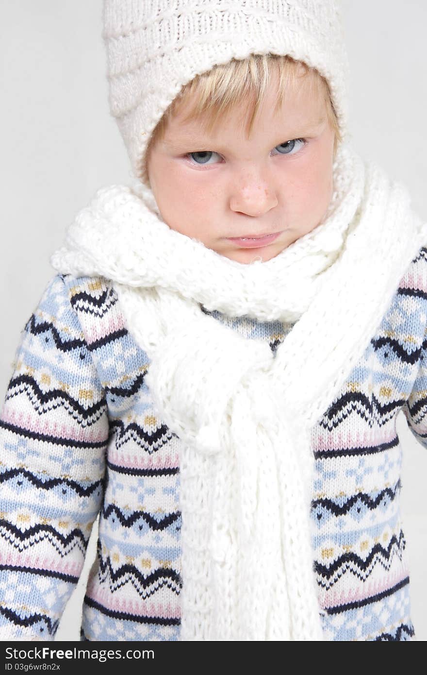 Cute child in winter clothes. Cute child in winter clothes