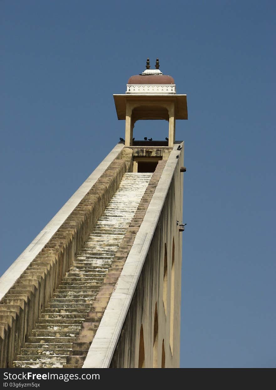 Top of the world's largest sundial in Jaipur, Rajasthan, India