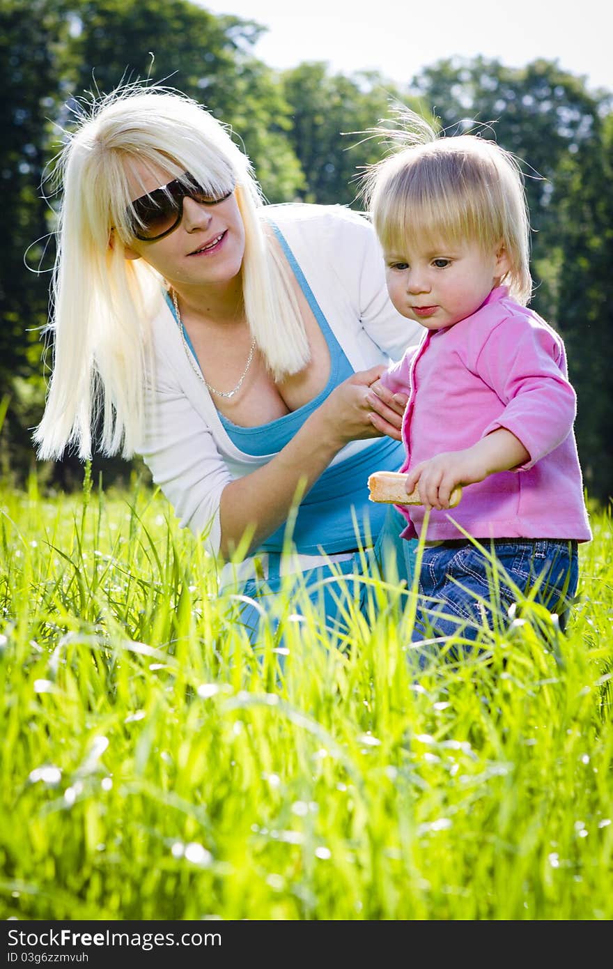 Young Mothers In The Park