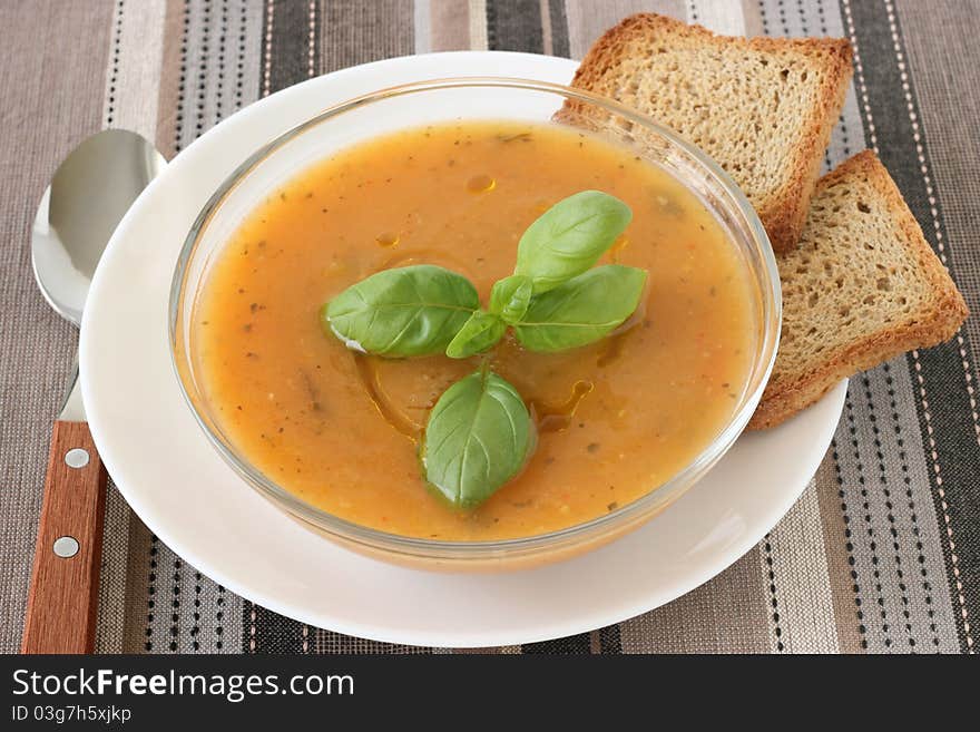 Vegetable Soup With Basil