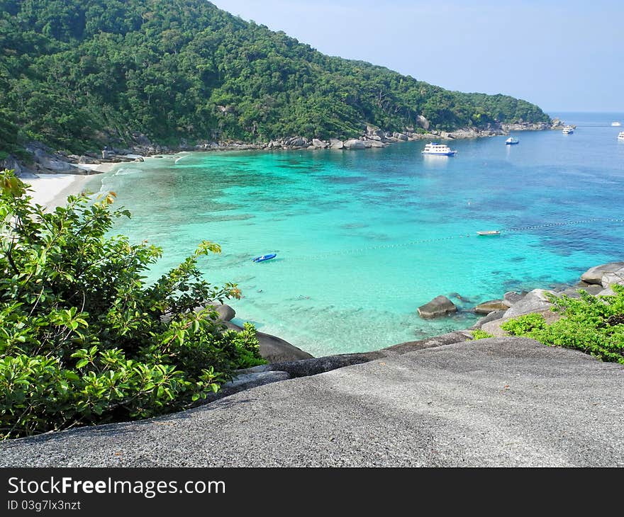 Beach and seascape with ships in thailand. Beach and seascape with ships in thailand