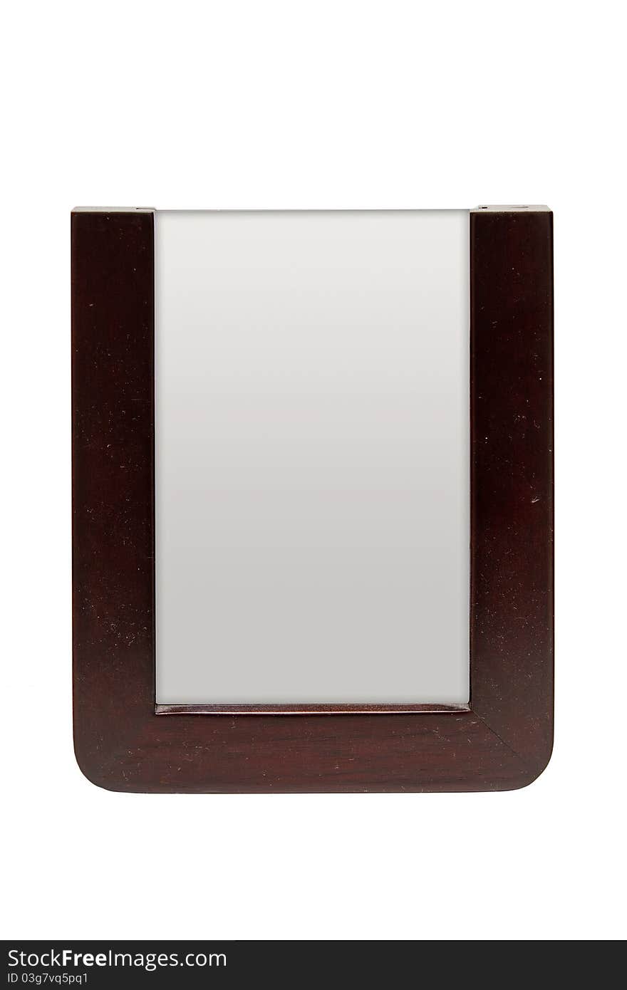 Empty brown photo frame