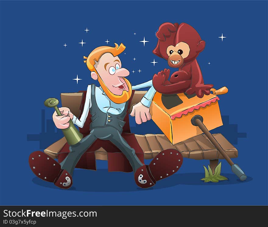 Organ grinder and Monkey