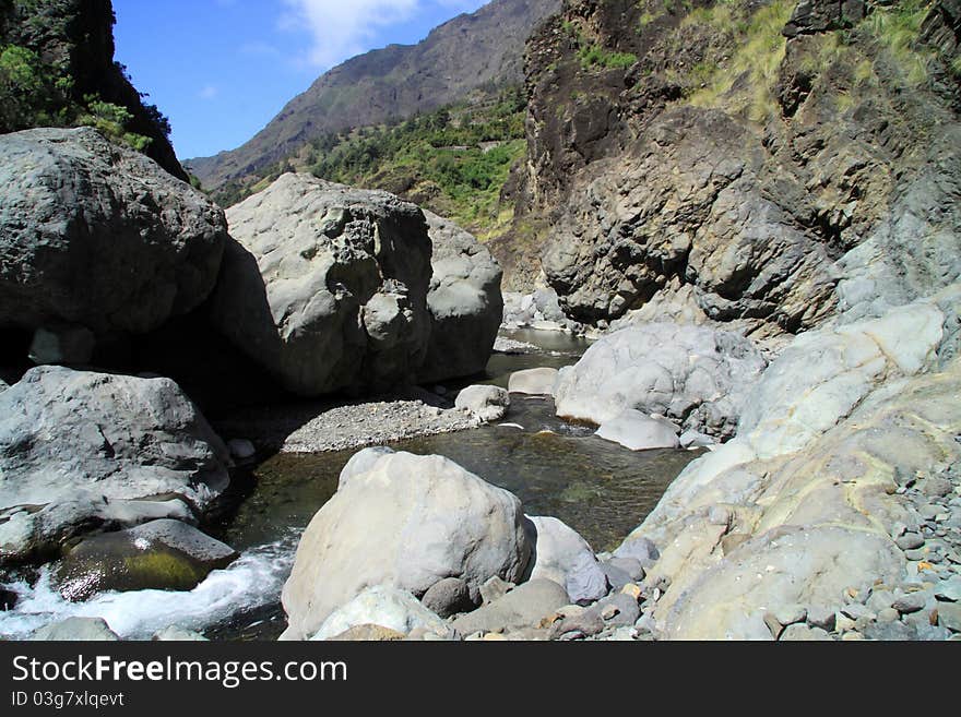 Pillow lava on Canary islands La Palma