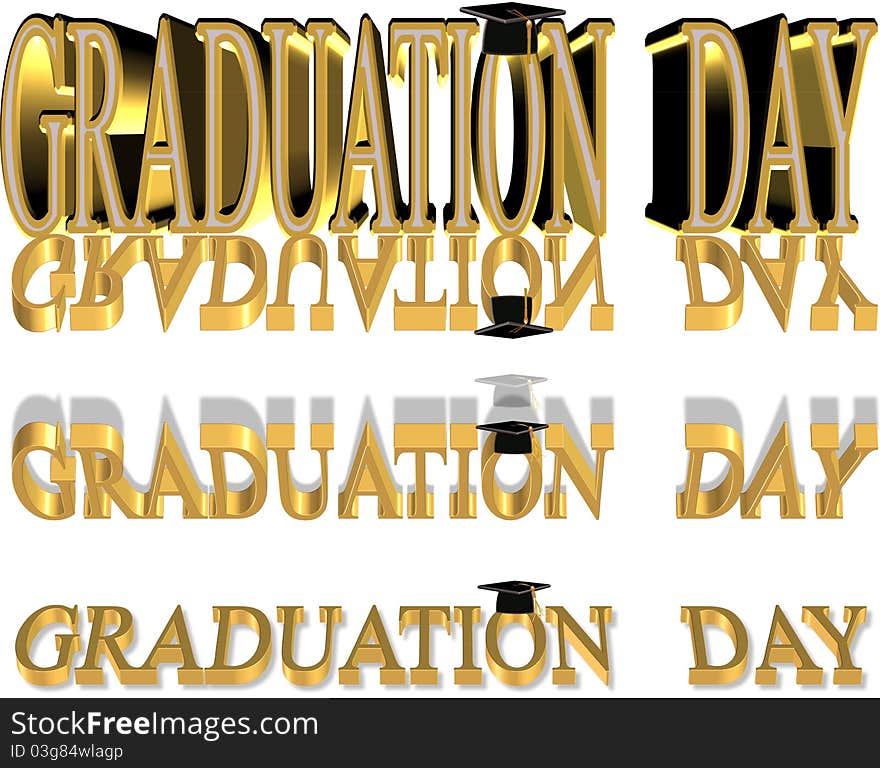 3d graduation text