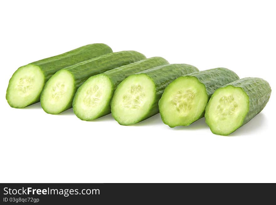 Cut cucumbers