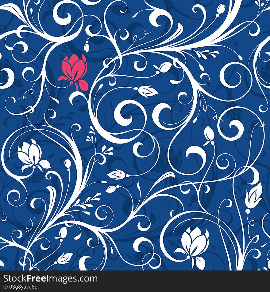 Illustration of seamless floral pattern, easy to repeat. Illustration of seamless floral pattern, easy to repeat.