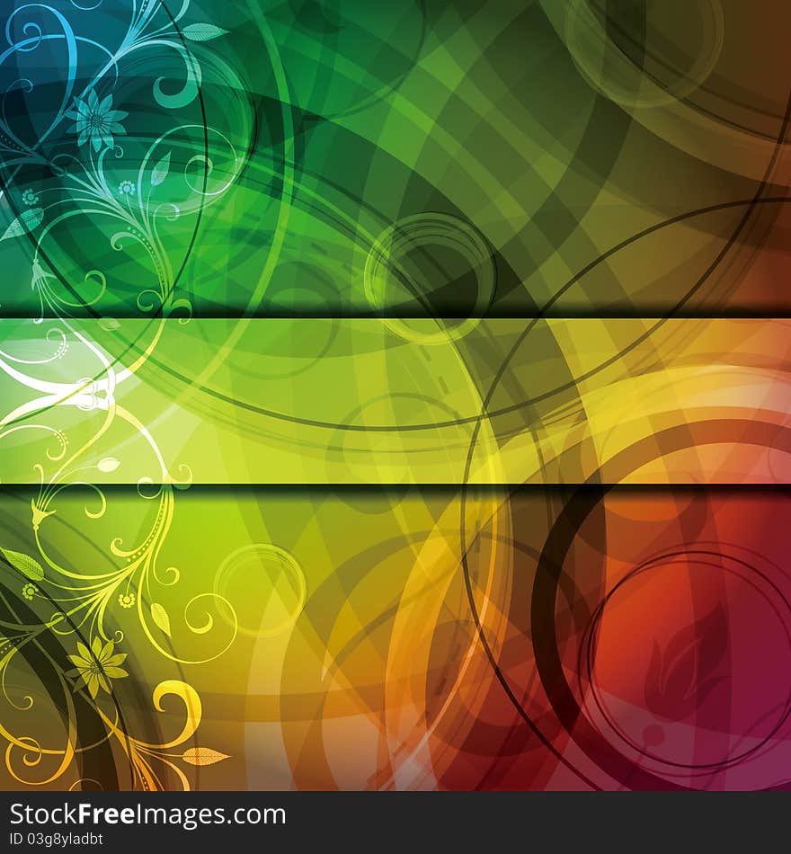 Illustration of abstract floral background.