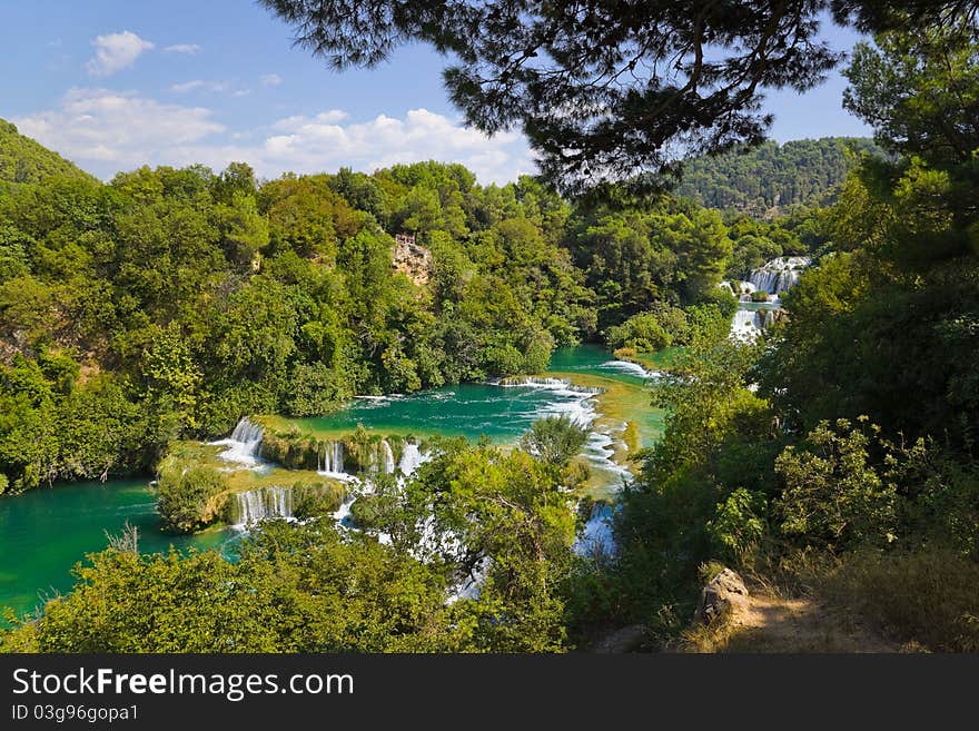 Waterfall KRKA in Croatia