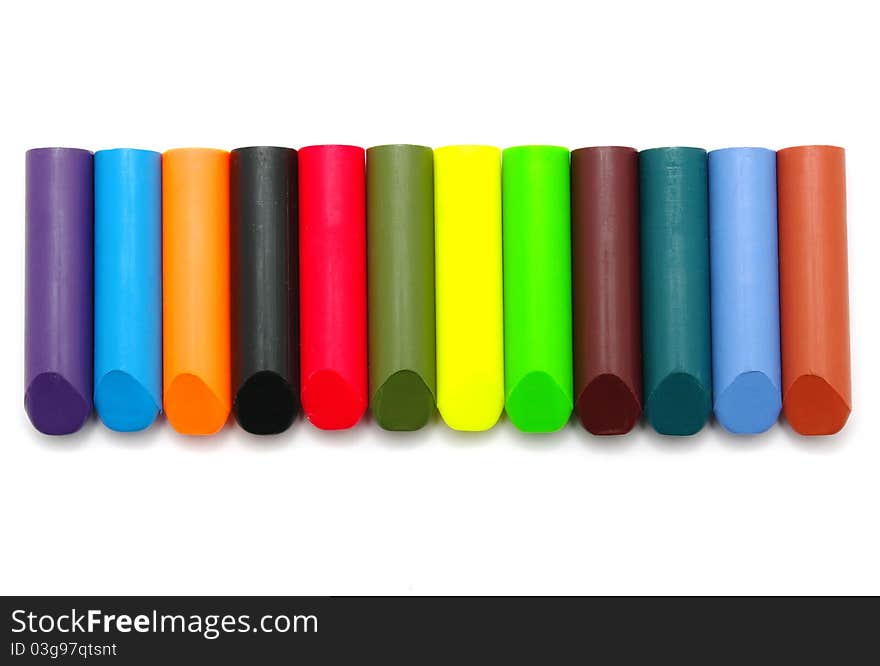 Color pencils isolated on a white background