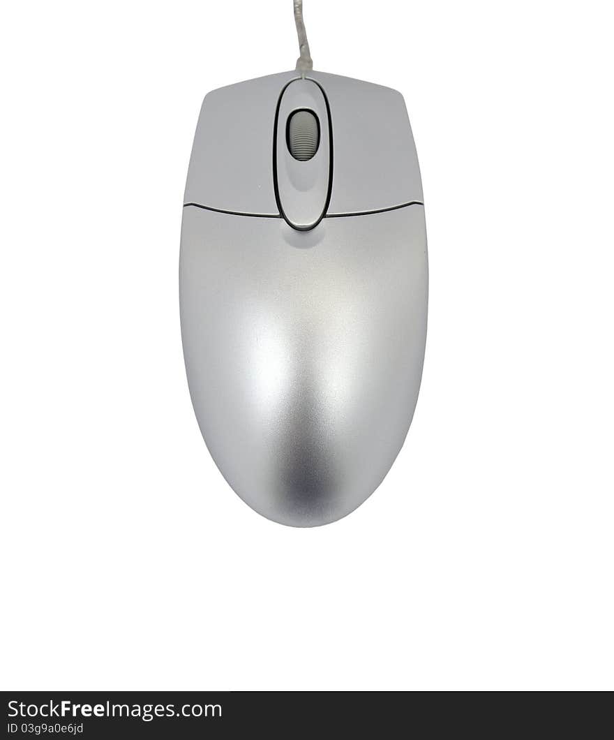 Computer mouse on white background