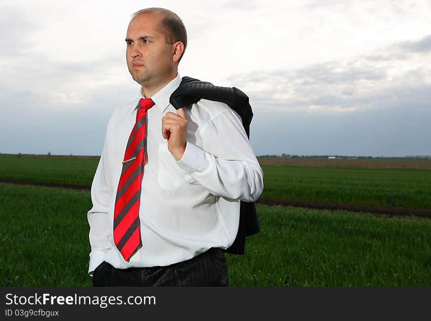 Businessmen and nature