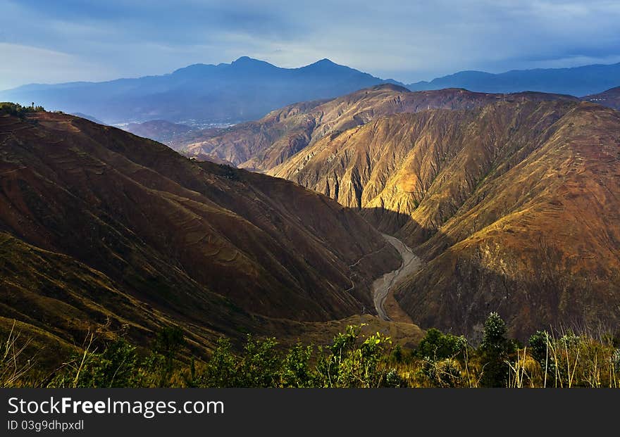 River and mountains