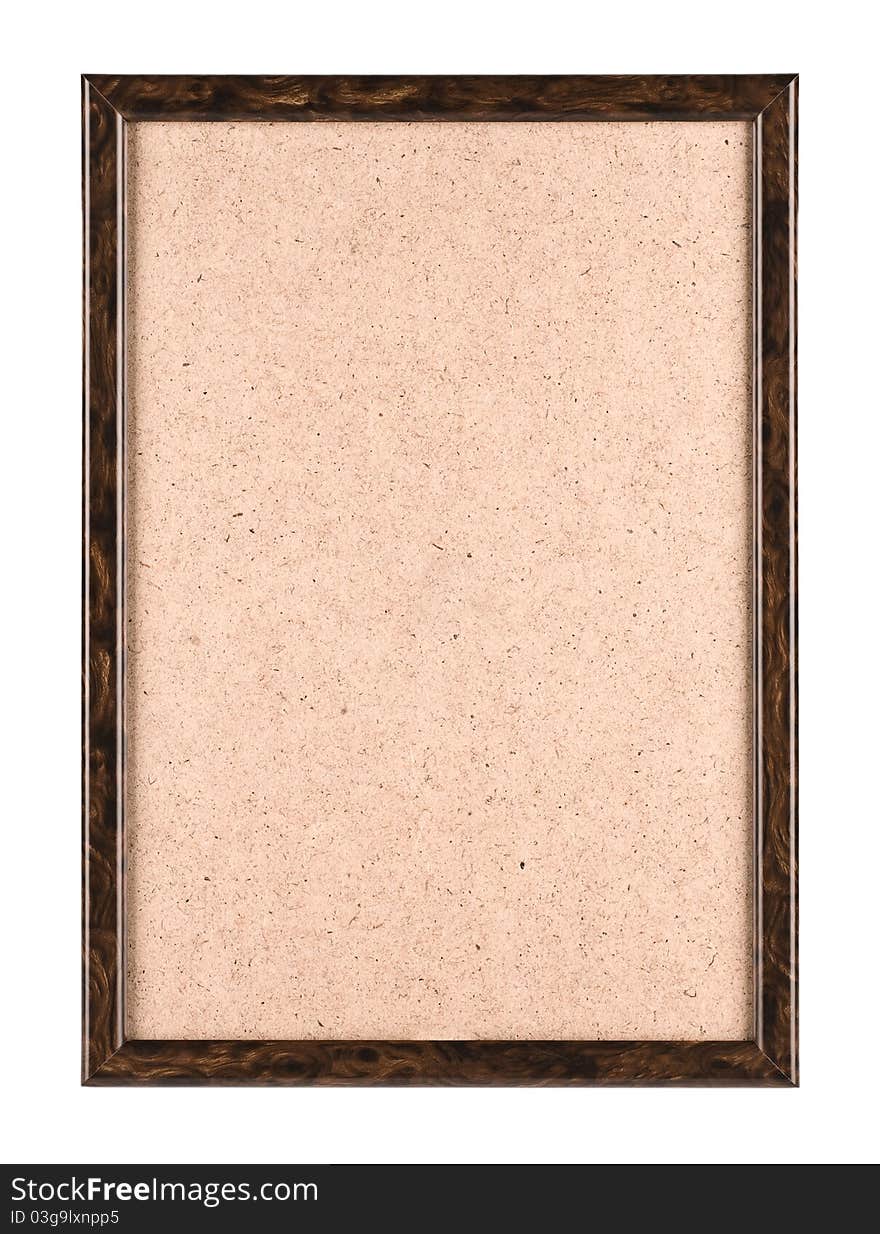 Blanc wooden frame isolated on white background